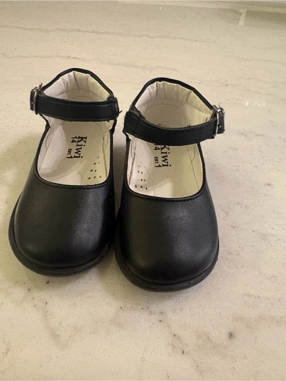 Kiwi Black Girls Mary Jane Ankle-Strap Dress Shoes